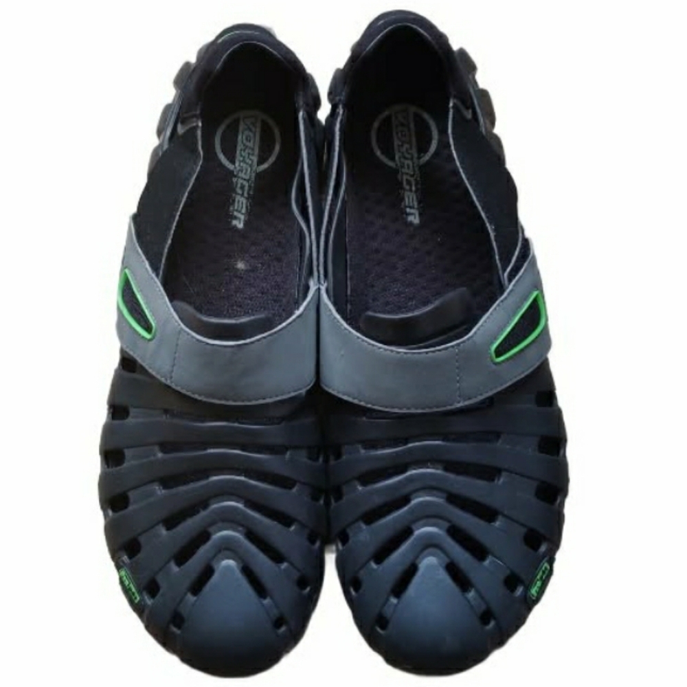 Propet Voyager MBB003 Men's Black Sandals / Size 12 Slip On Shoes Velcro Strap